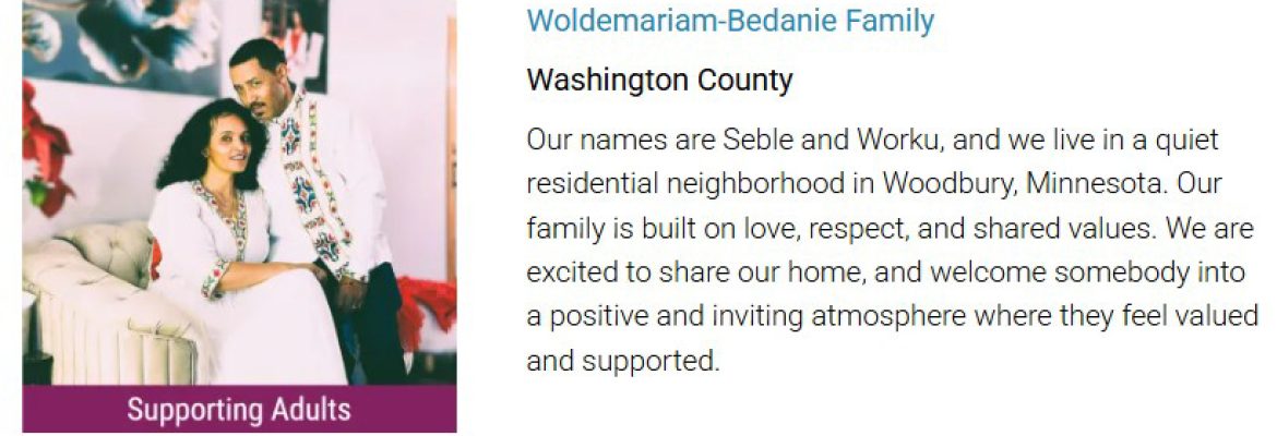 Woldemariam-Bedanie Family – Woodbury, MN